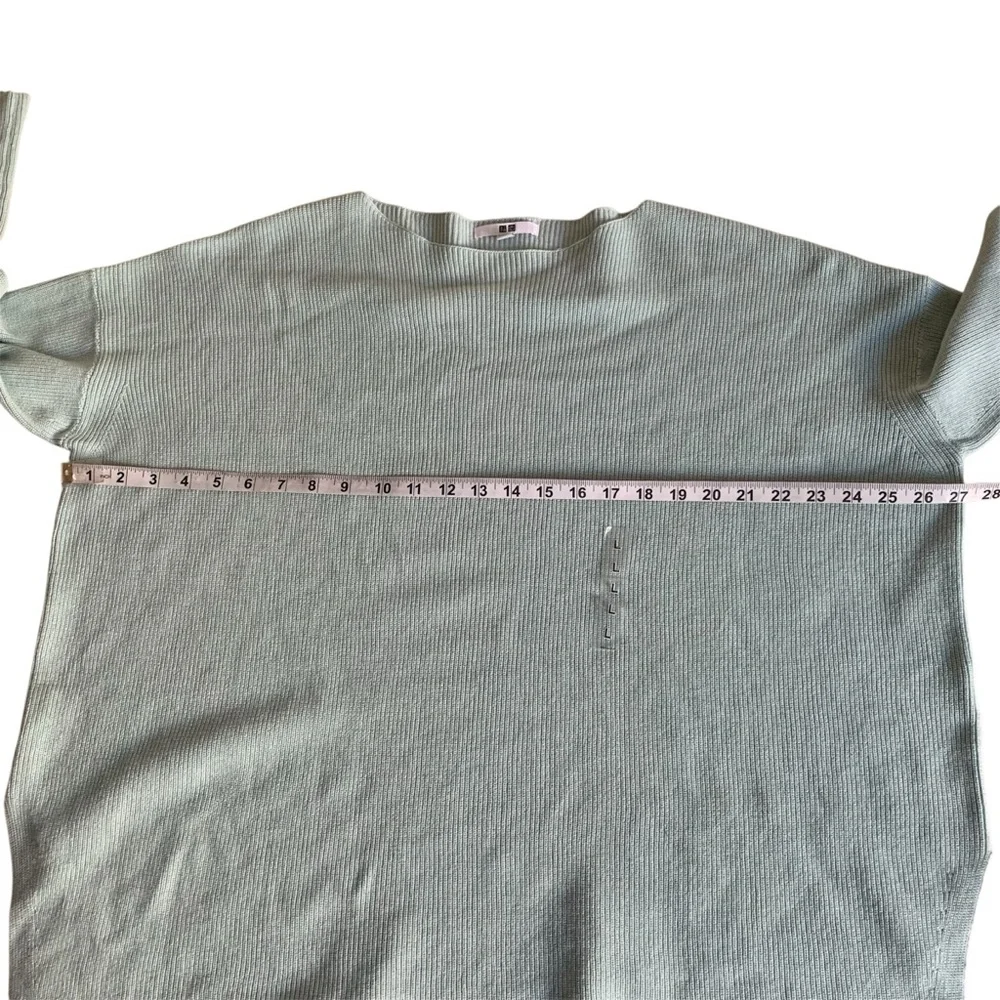 Uniqlo Ribbed Knit Long Sleeve Sweater NWOT Women's Size Large Cotton Cashmere